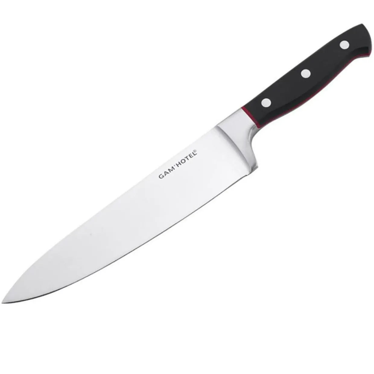 Gam'Hotel Couteaux^Couteau de chef Hiro noir/rouge - 34 cm