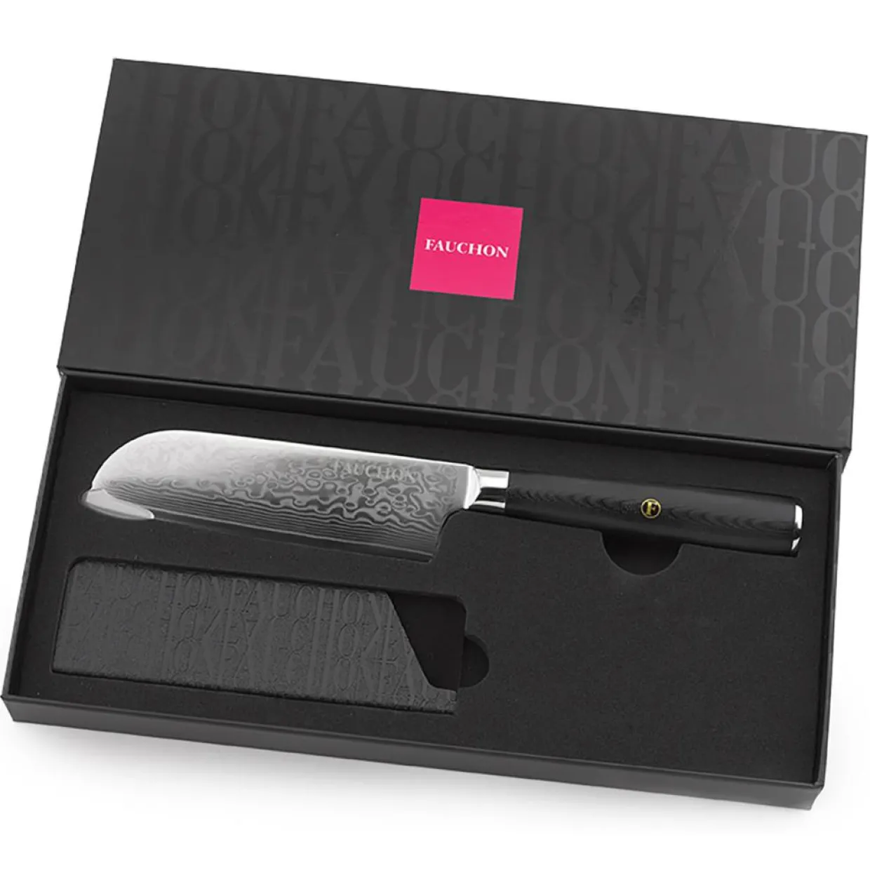 Fauchon Couteaux^Couteau santoku Damas noir - 25.5 cm
