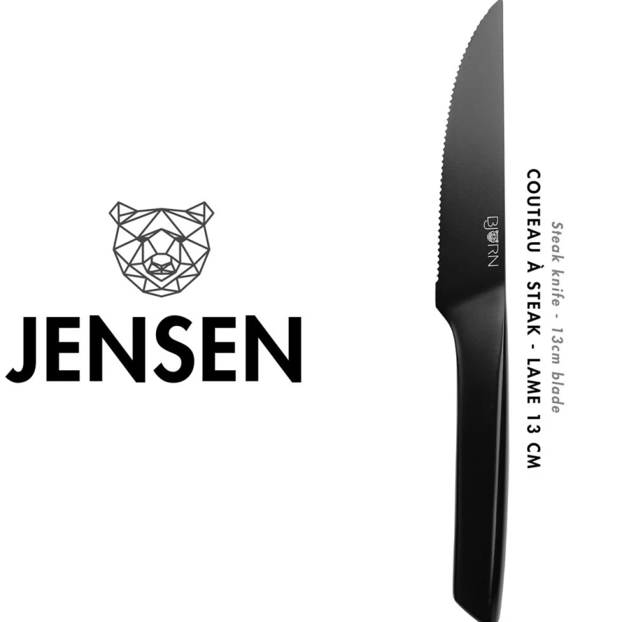 Bjorn Couteaux^Couteaux à steak Jensen noir mat - 6 pièces