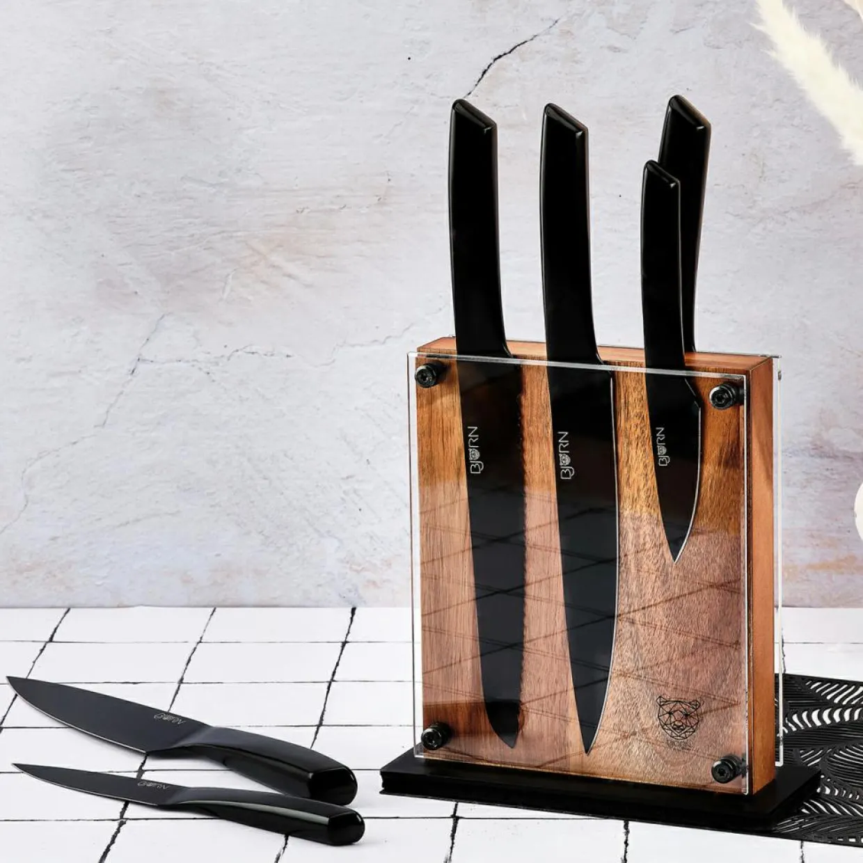 Bjorn Couteaux^Couteaux de cuisine Jensen - 6 pièces noir mat