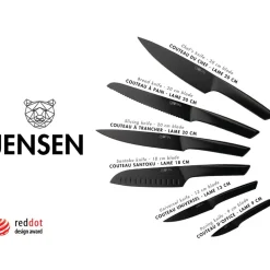 Bjorn Couteaux^Couteaux de cuisine Jensen - 6 pièces noir mat