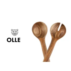 Couverts à salade en bois d'acacia OLLE marron-Bjorn Online