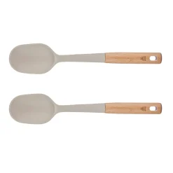Couverts à salade en bois et silicone GUNNAR beige/marron-Bjorn Discount