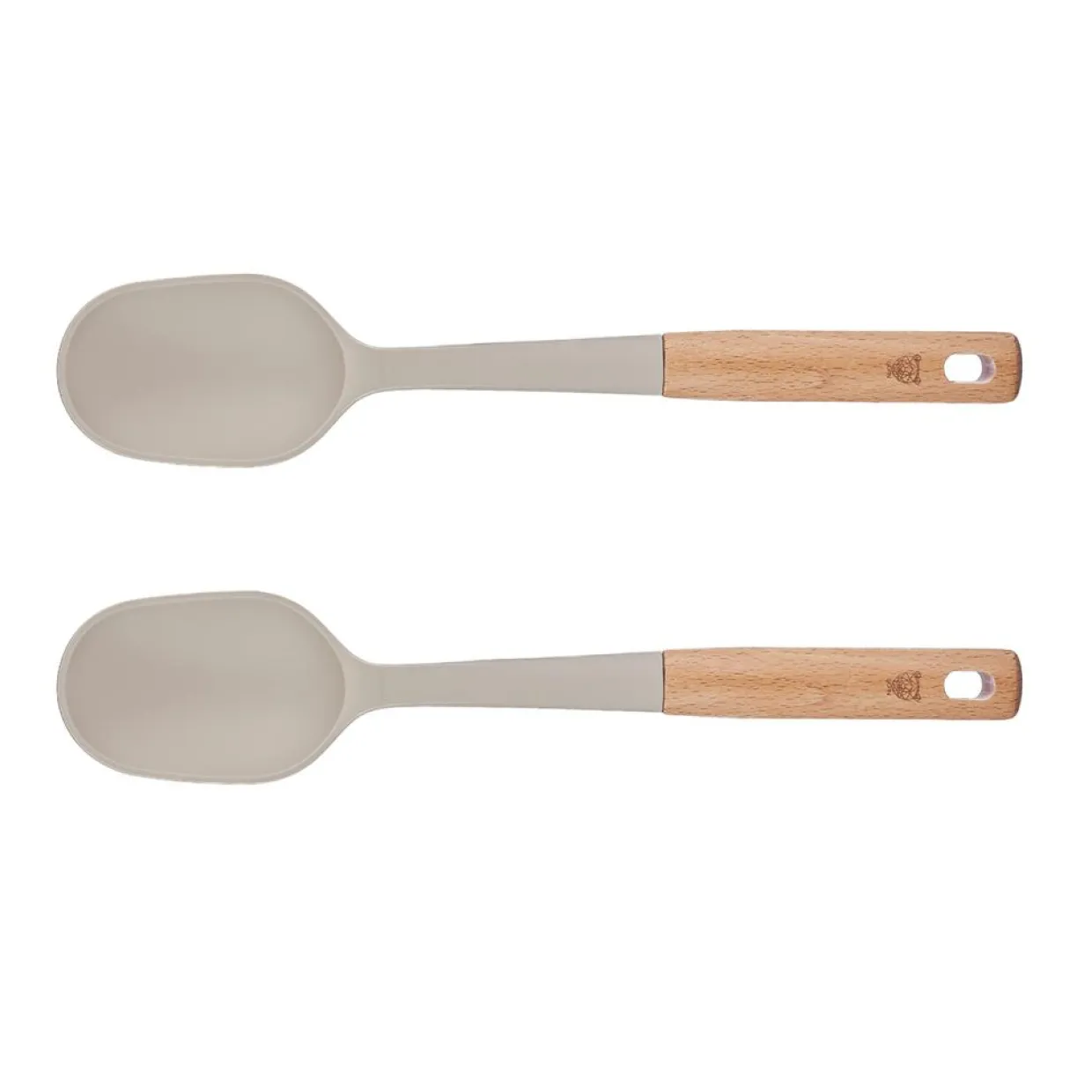 Couverts à salade en bois et silicone GUNNAR beige/marron-Bjorn Discount