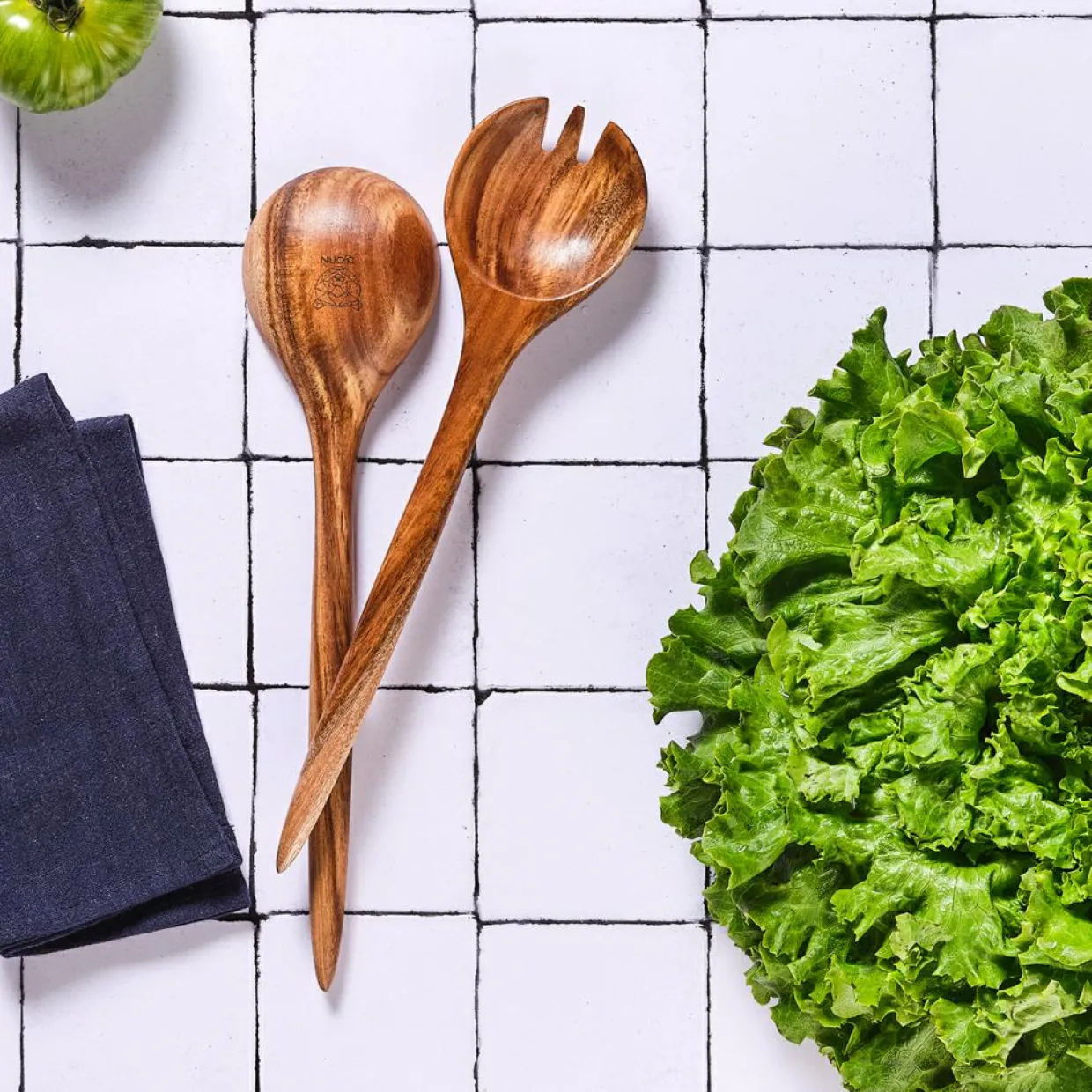 Couverts à salade en bois d'acacia ROLF marron-Bjorn Best
