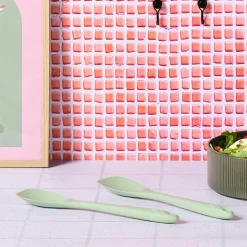 Bjorn Couverts De Table^Couverts à salade en silicone IVAR vert pâle