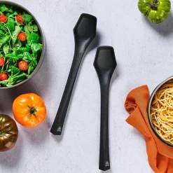 Couverts à salade en thermoplastique JESPER noir-Bjorn Online