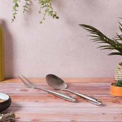 Bjorn Couverts De Table^Couverts à salade et barbecue en acier inoxydable STAL inox