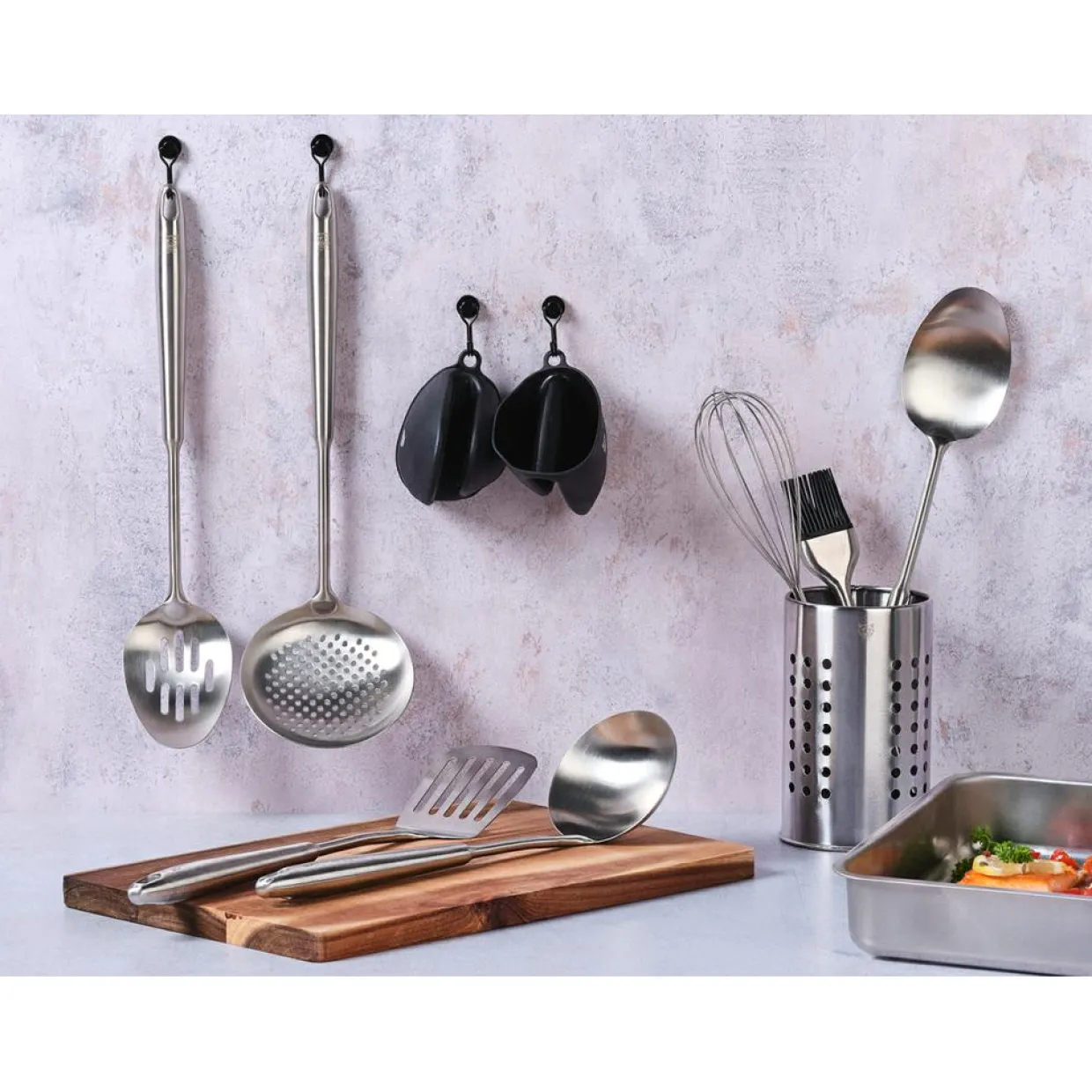 Bjorn Couverts De Table^Couverts à salade et barbecue en acier inoxydable STAL inox