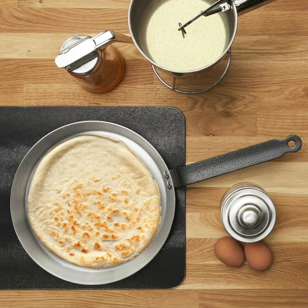 Crêpière induction argentée - 42.5x2x26 cm-Cook Concept Outlet