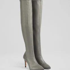 Femme L.K. Bennett Bottes^Cuissardes Blake grises - Talon 8,5 cm