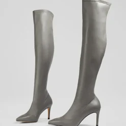Femme L.K. Bennett Bottes^Cuissardes Blake grises - Talon 8,5 cm