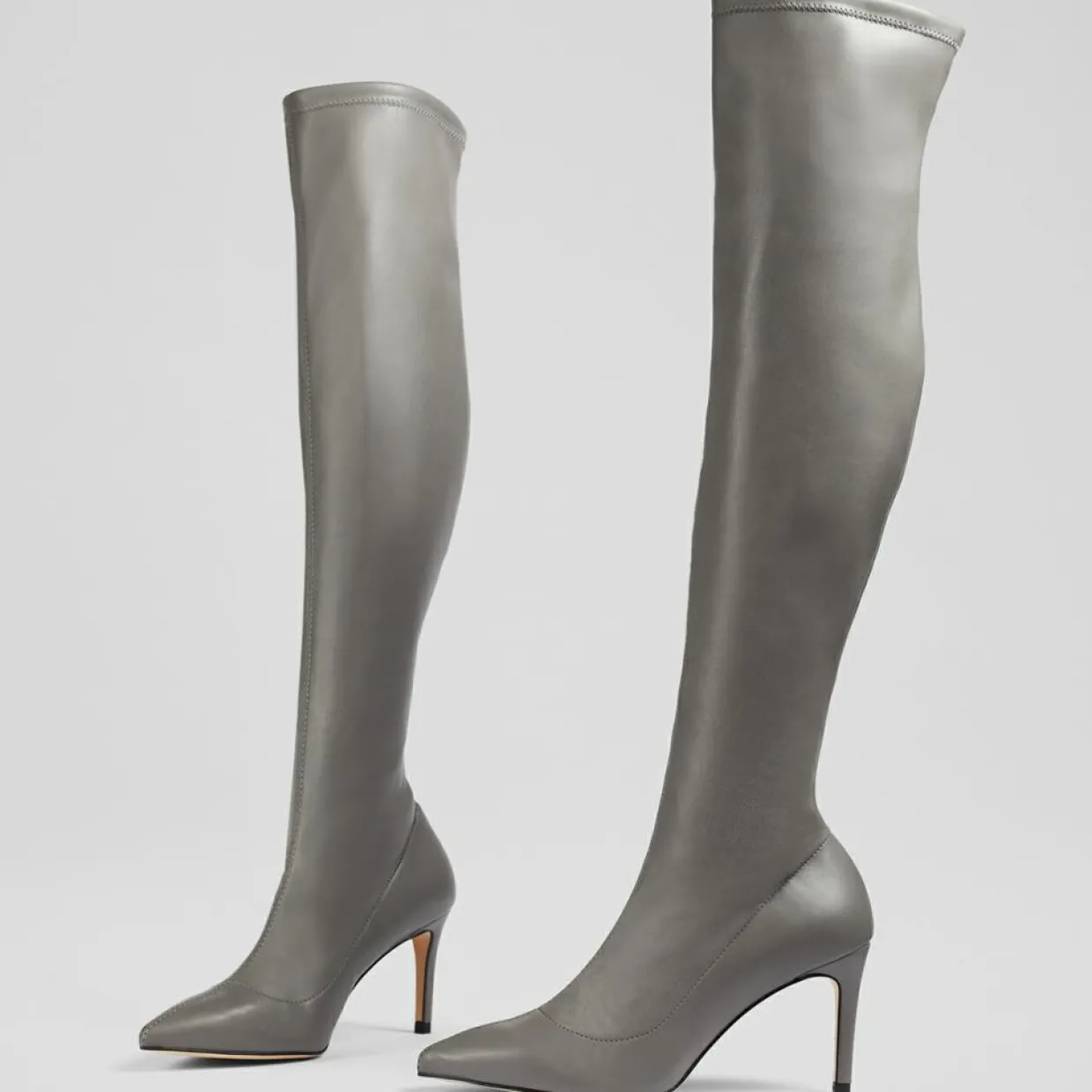 Femme L.K. Bennett Bottes^Cuissardes Blake grises - Talon 8,5 cm