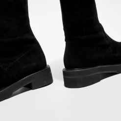 Femme Stuart Weitzman Bottes^Cuissardes en Velours de Cuir Lowland Lift noires