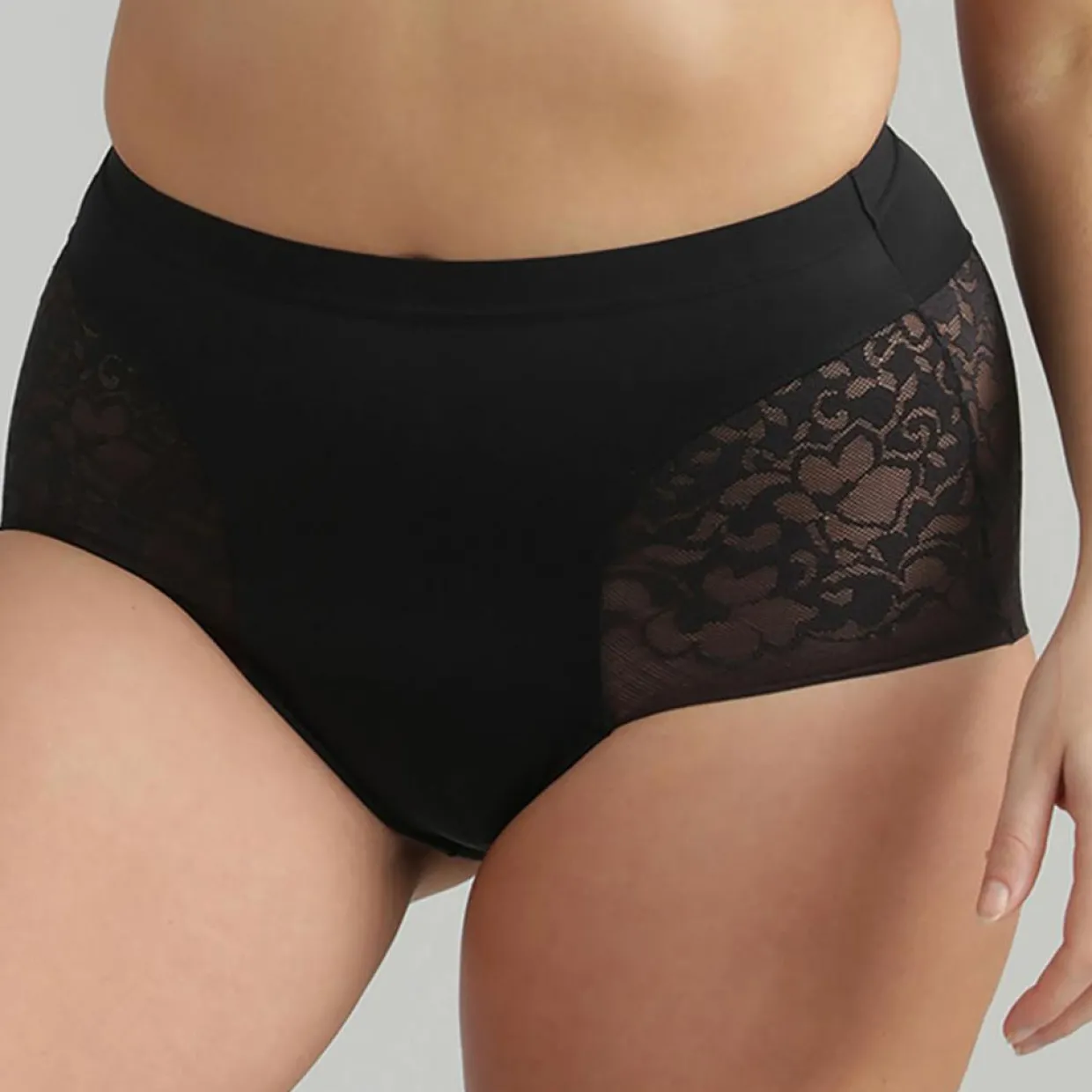 Culotte taille haute Expert in Silhouete noire-Playtex Discount