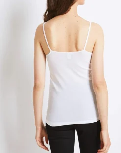 Débardeur 100% Coton Fil d'Ecosse blanc-Mare Outlet