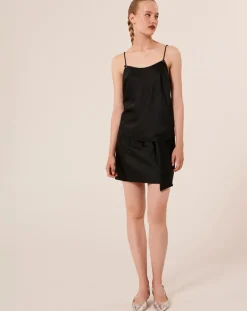 Débardeur en satin Tess noir-Tara Jarmon Sale