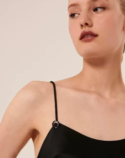 Débardeur en satin Tess noir-Tara Jarmon Sale