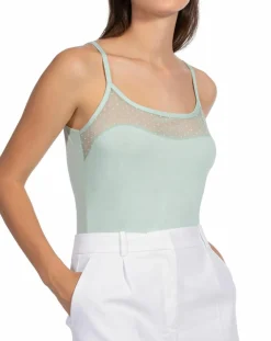 Femme Mare Tops Et Blouses^Débardeur fines bretelles vert