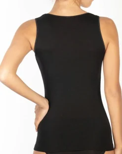 Femme Mare Lingerie, Nuit^Débardeur Laine et Soie noir