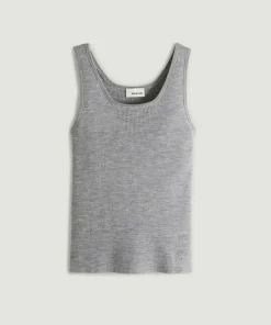 Femme Rodier Gilets Et Cardigans^Debardeur Ségolène 100% laine Cotelé gris argent