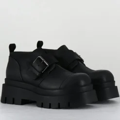 Femme Lofina Derbies^Derbies en Cuir 4005 gas noires - Talon : 6cm