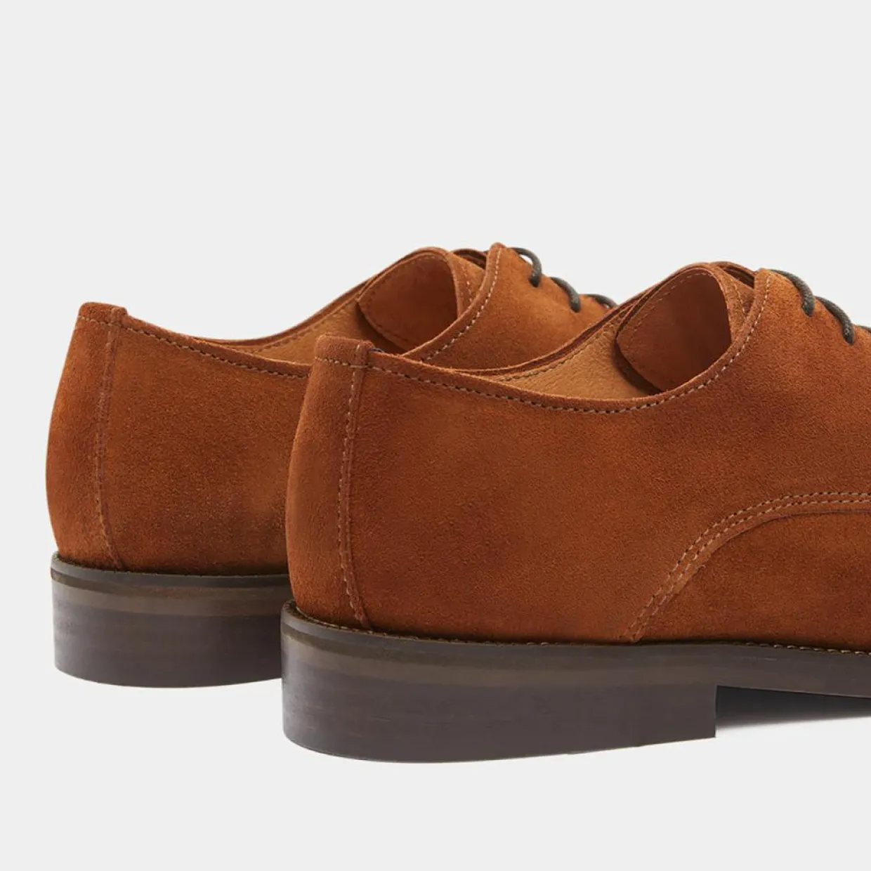 Derbies en Cuir camel-Comptoir GL Outlet