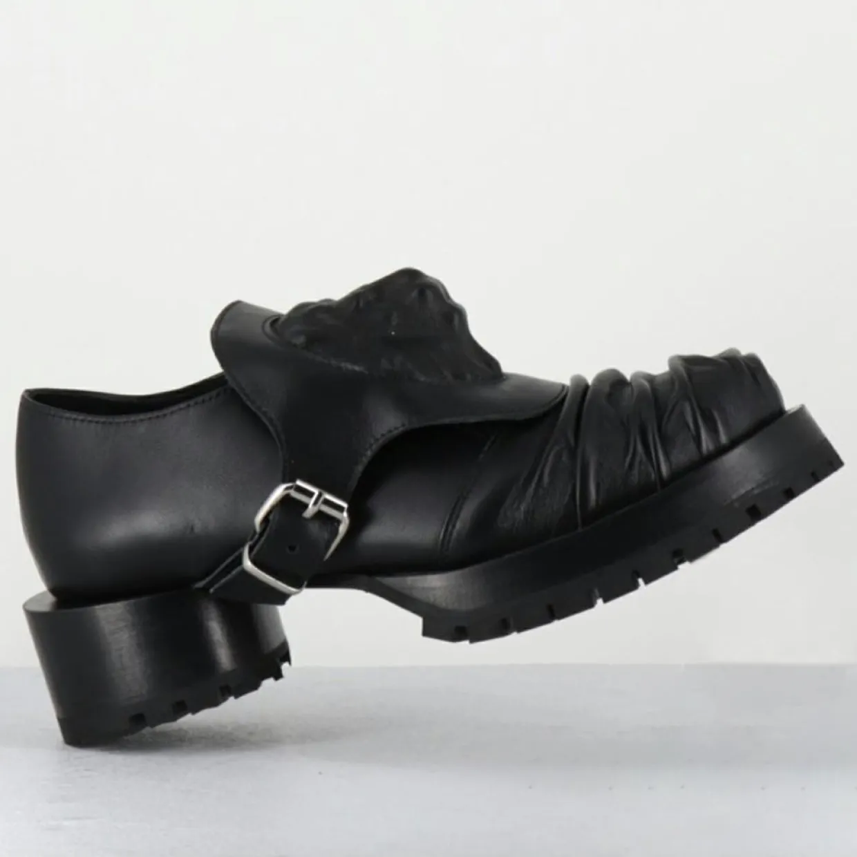 Derbies en Cuir lion noires - Talon : 9.5cm-SDM Outlet
