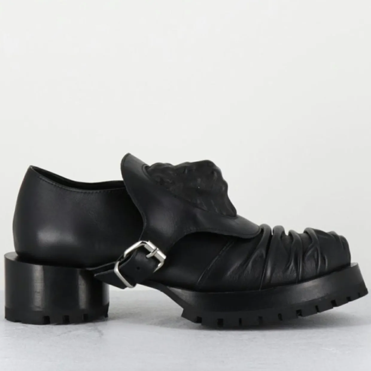 Derbies en Cuir lion noires - Talon : 9.5cm-SDM Outlet
