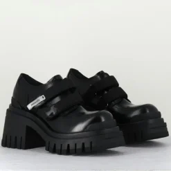 Derbies en Cuir M6349 noires - Talon : 5.5cm-Premiata Outlet