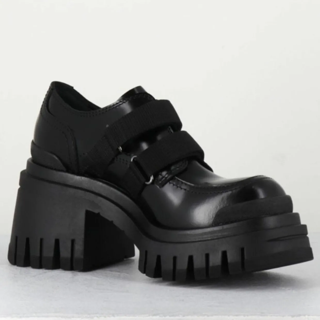 Derbies en Cuir M6349 noires - Talon : 5.5cm-Premiata Outlet