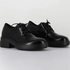 Femme Vic Matie Derbies^Derbies en Cuir noires - Talon 5.5 cm