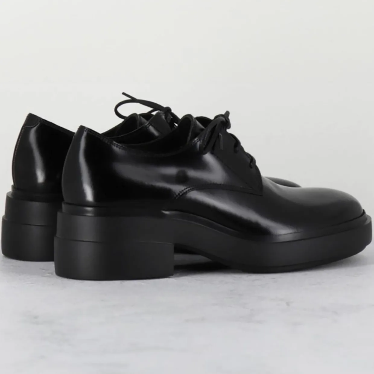 Femme Vic Matie Derbies^Derbies en Cuir noires - Talon 5.5 cm