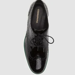 Femme Cosmoparis Derbies^Derbies en Cuir Vernis Vallea noires - Talon 5 cm