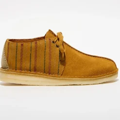 Derbies en Velours de Cuir Desert Trek ocre-Clarks Sale