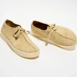 Homme Clarks Derbies^Derbies en Velours de Cuir texturé Trek Cup beiges