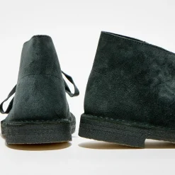 Desert boots en Velours de Cuir vert foncé-Clarks