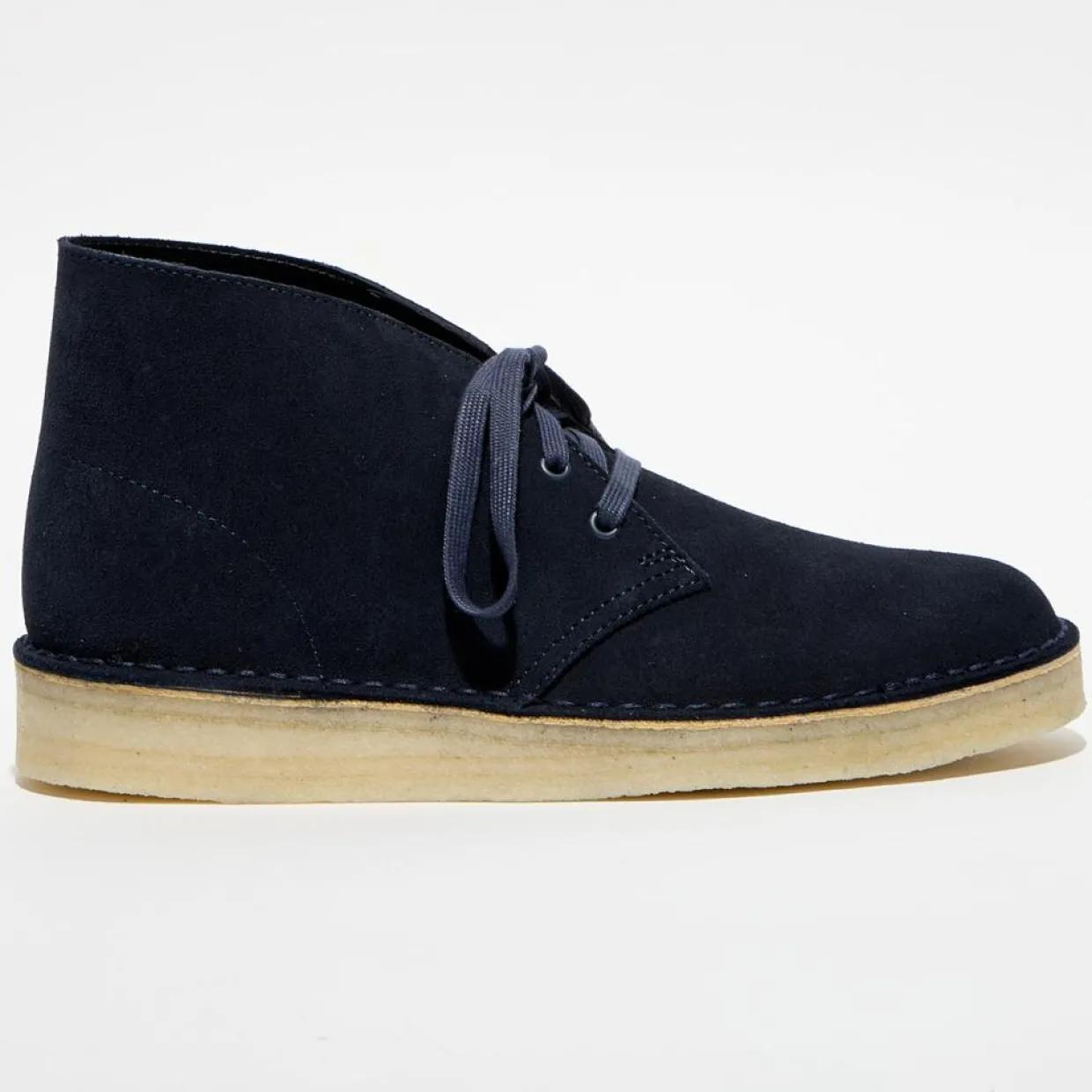 Homme Clarks Boots^Desert boots en Velours de Cuir Coal marine