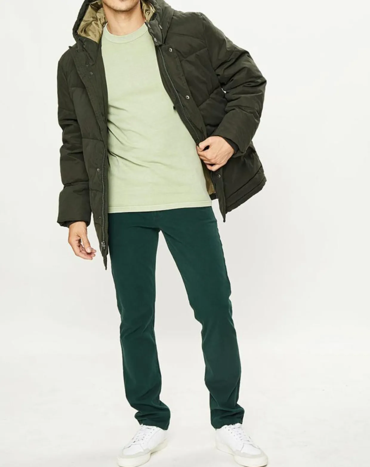 Doudoune Micro Twill Barn Puffer kaki foncé-Dockers Online