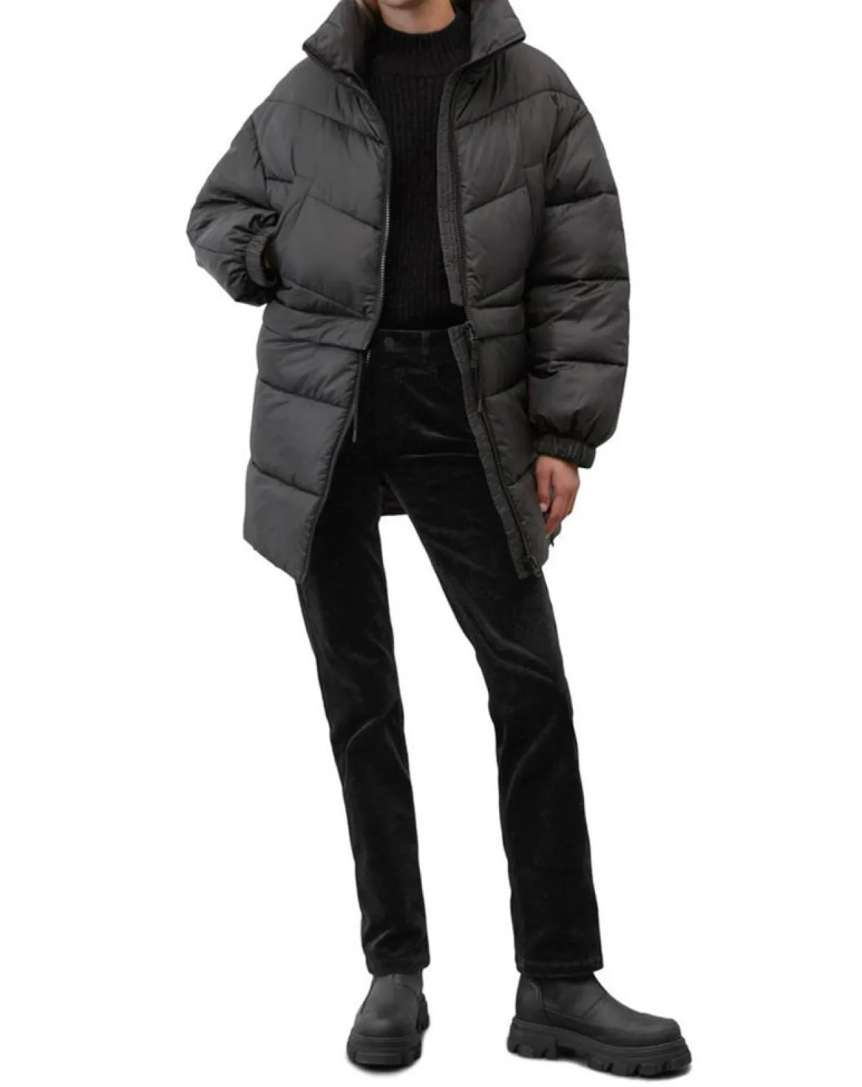 Femme Marc O'Polo Manteaux^Doudoune amovible noire