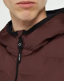 Homme Replay Manteaux^Doudoune Classic Logo bordeaux