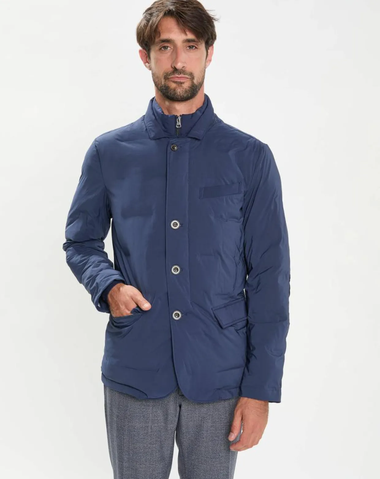 Homme Hackett London Manteaux^Doudoune Coud bleue