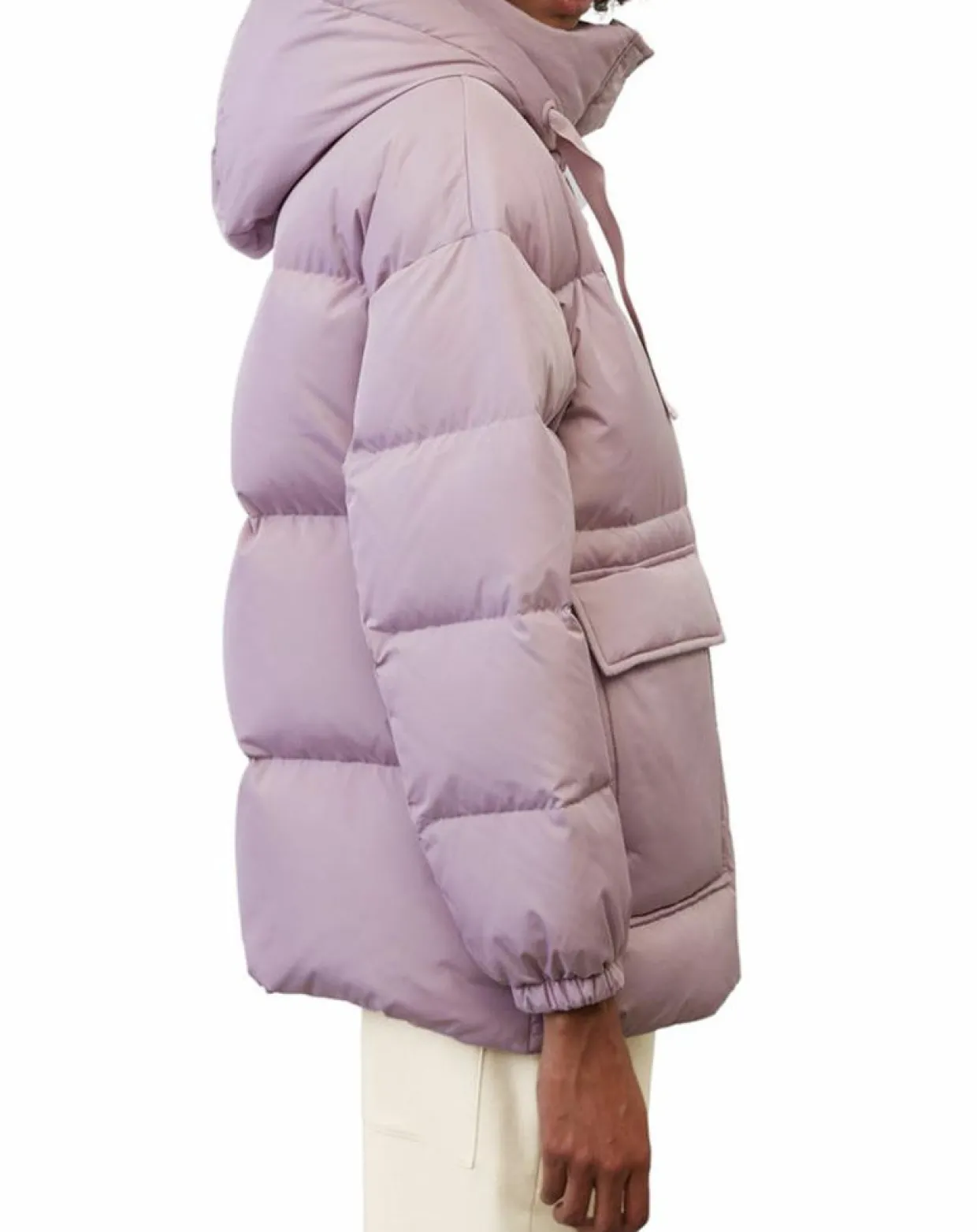 Doudoune courte à capuche violet clair-Marc O'Polo Best