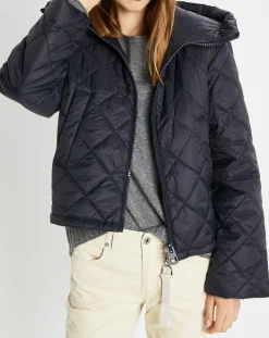 Doudoune Courte à Capuche bleu marine-Marc O'Polo Discount