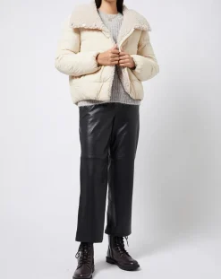 Doudoune courte doublée intérieur fourré sherpa écrue-Esprit Discount
