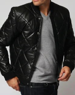 Doudoune en Cuir Andes noire-Chyston Online