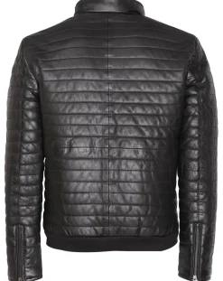 Homme Blue Wellford Vestes, Blousons^Doudoune en Cuir Camilo noire