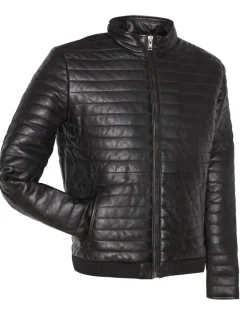 Homme Blue Wellford Vestes, Blousons^Doudoune en Cuir Camilo noire
