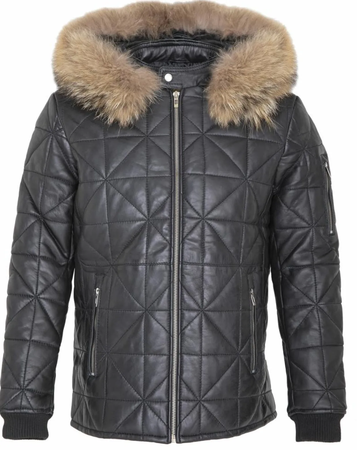 Doudoune en Cuir Kinabalu noire-Chyston New
