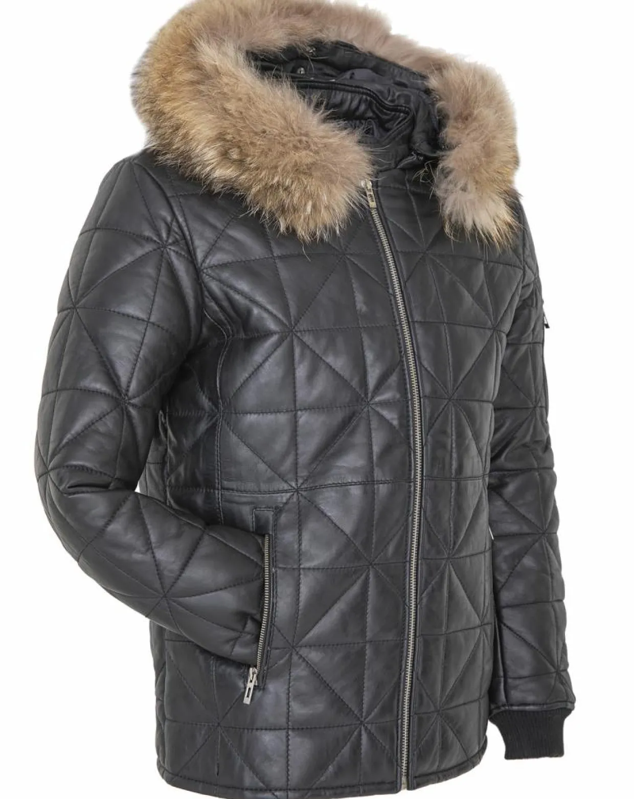 Doudoune en Cuir Kinabalu noire-Chyston New